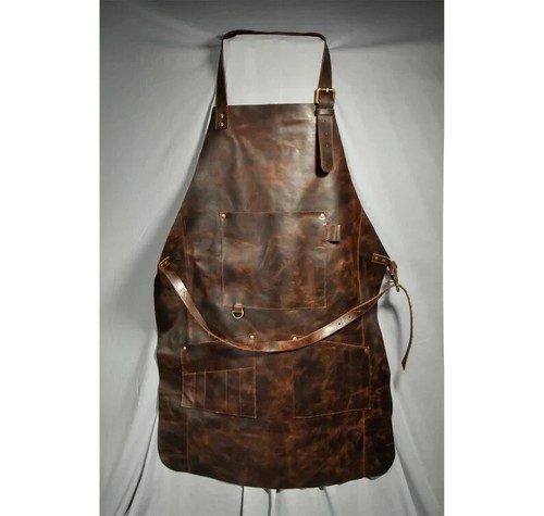 Grembiule pelle marrone - grembiule,