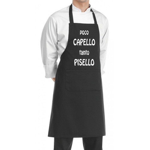 Grembiule uomo nero con - nero,